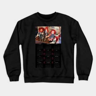 Raggedy Ann & Andy • 2024 Year-at-a-glance Calendar Crewneck Sweatshirt